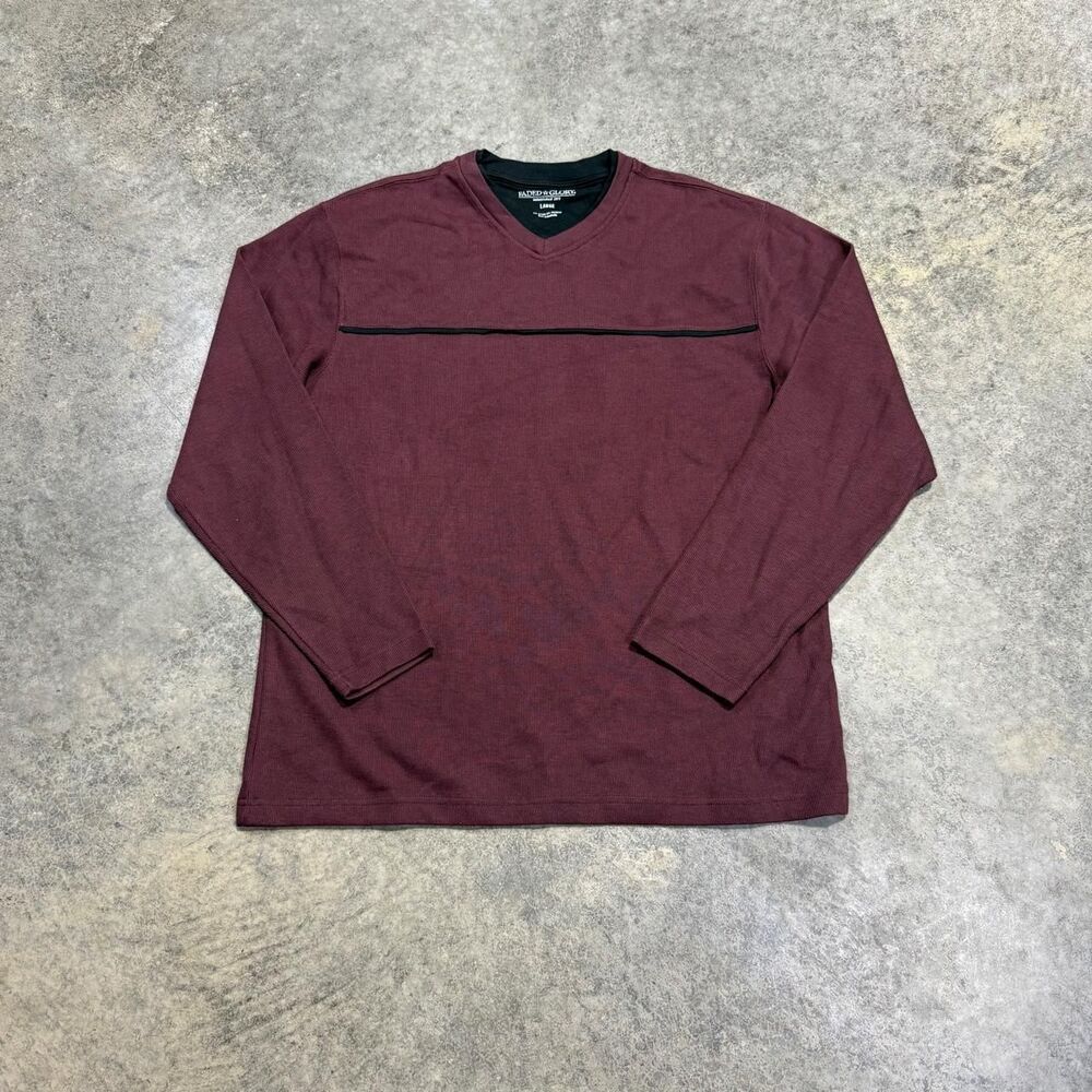 Faded-glory Men's Burgundy and Red Jumper